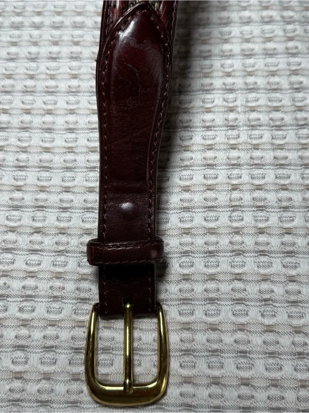 Brighton Leather Mens  Dress Belt Size 54 Brass Buckle Preppy Big Men Casual